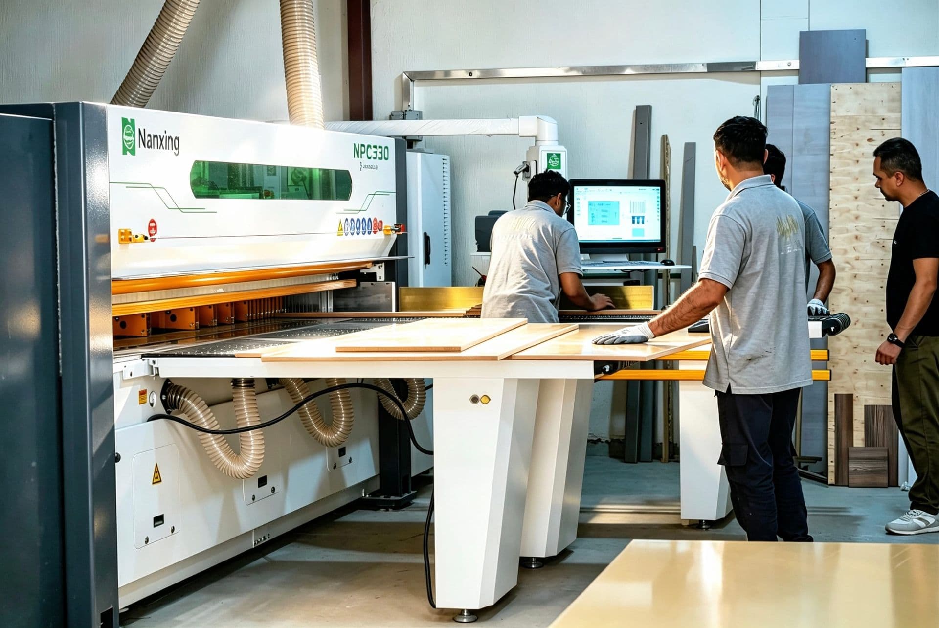 Panels being cut in our Jebel Ali factory